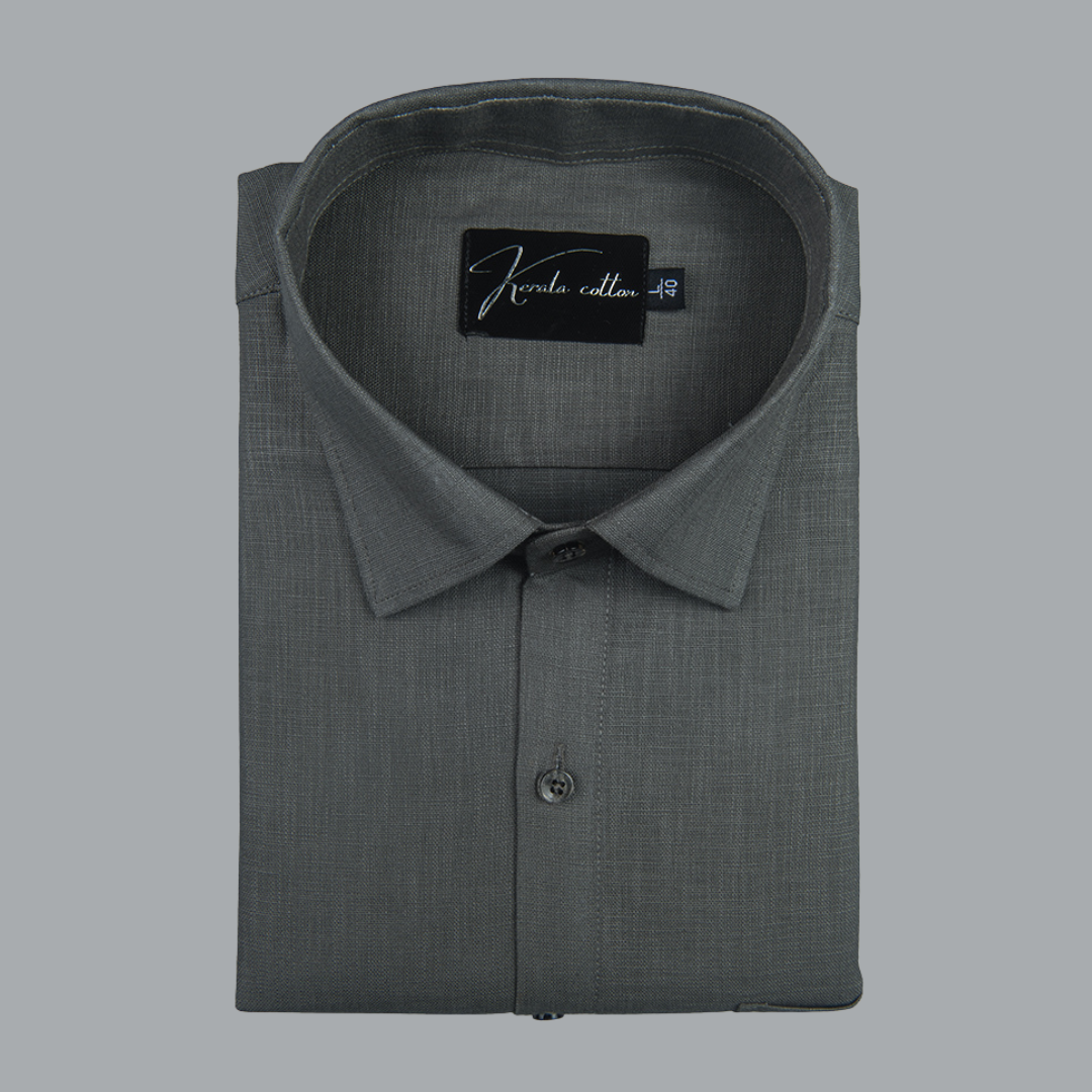 Bristol Linen Dark Grey Colour Shirts For Men