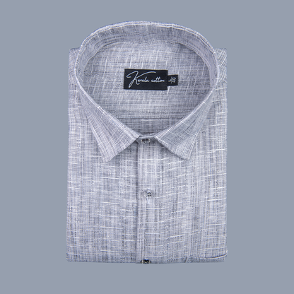 Linen khadi Light Gray Colour Shirts For Men