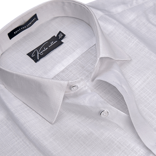 Linen Slub White Shirt For Men