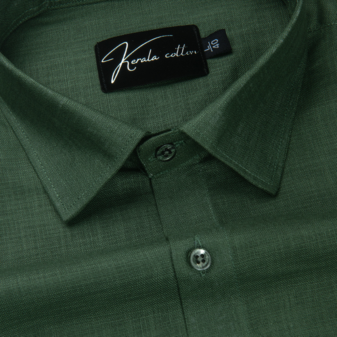 Bristol Linen Green Colour Shirts For Men