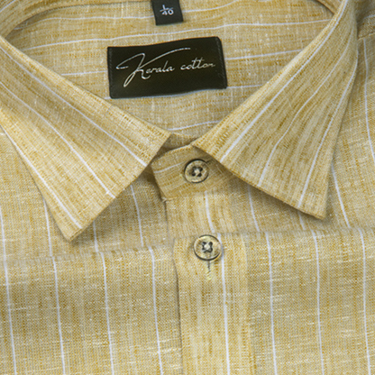 Euro Linen Mustard with White Lining Shirts for Men