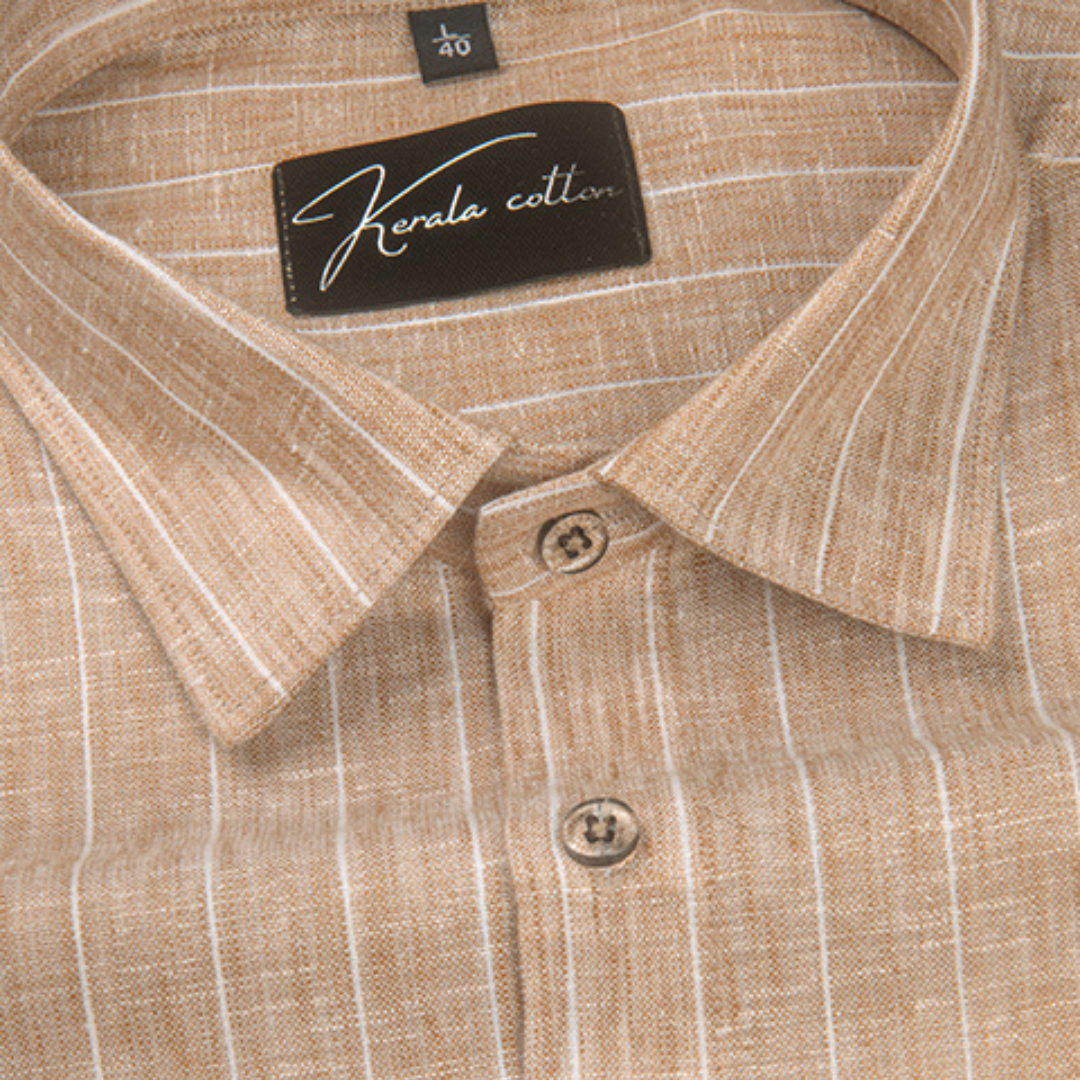 Euro Linen Golden Fone with White Lining Shirts for Men