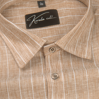 Euro Linen Golden Fone with White Lining Shirts for Men