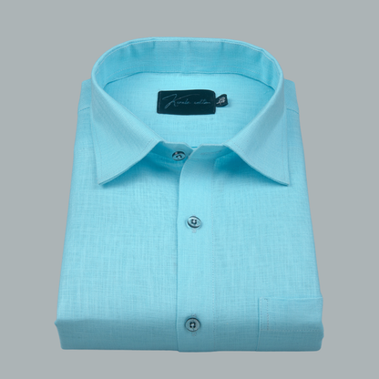 Bristol Linen Sky Blue Colour Shirts for Men