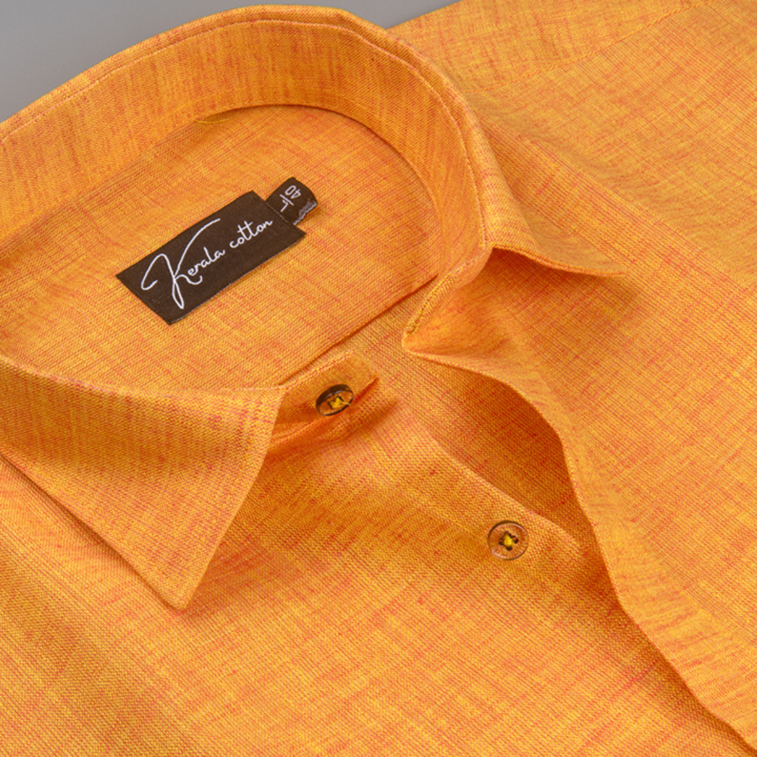 Linen Golden Yellow Colour Shirts for Men