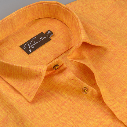 Linen Golden Yellow Colour Shirts for Men