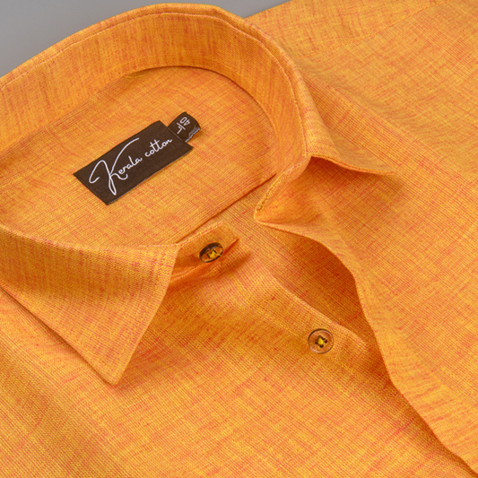 Linen Golden Yellow Colour Shirts for Men