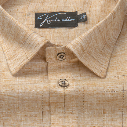 Mofatlal Khadi Golden Fone Checks Shirts for Men
