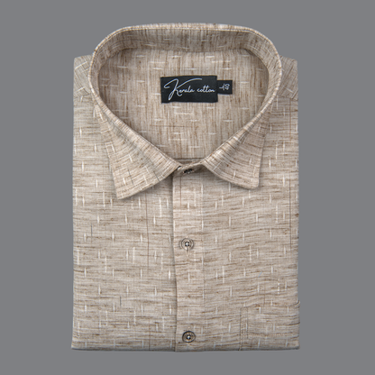 Mofatlal Butta Khadi Light Brown Colour Shirts for Men
