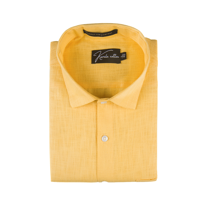 Mango Colour Linen Cotton Shirt for Men