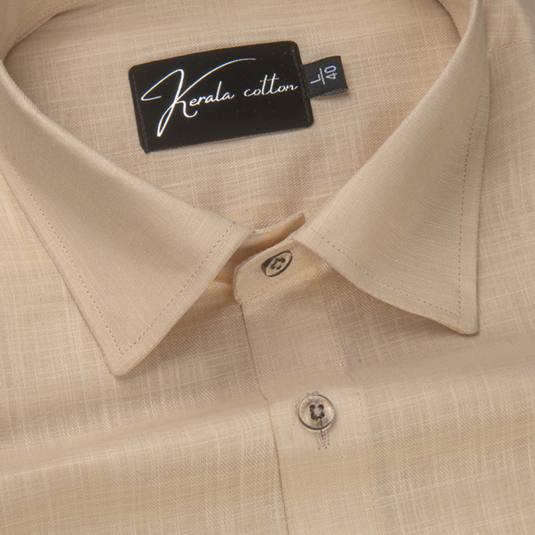 Bristol Linen Butter Colour Shirts For Men