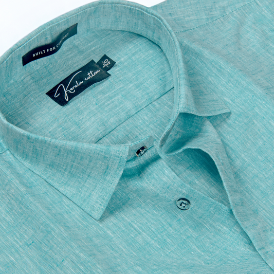 100% Linen Prime Rama Colour Shirts For Men