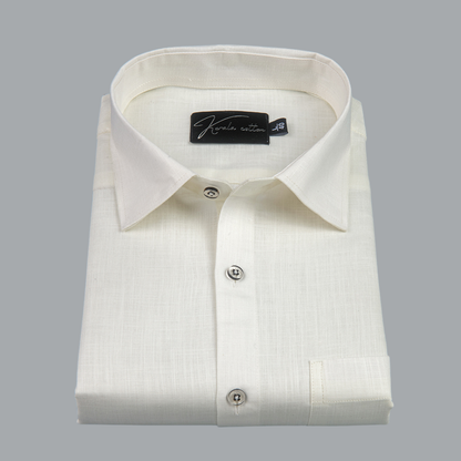 Bristol Linen Cream Colour Shirts For Men