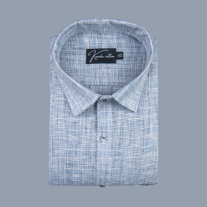 Linen khadi Sky Blue Colour Shirts For Men