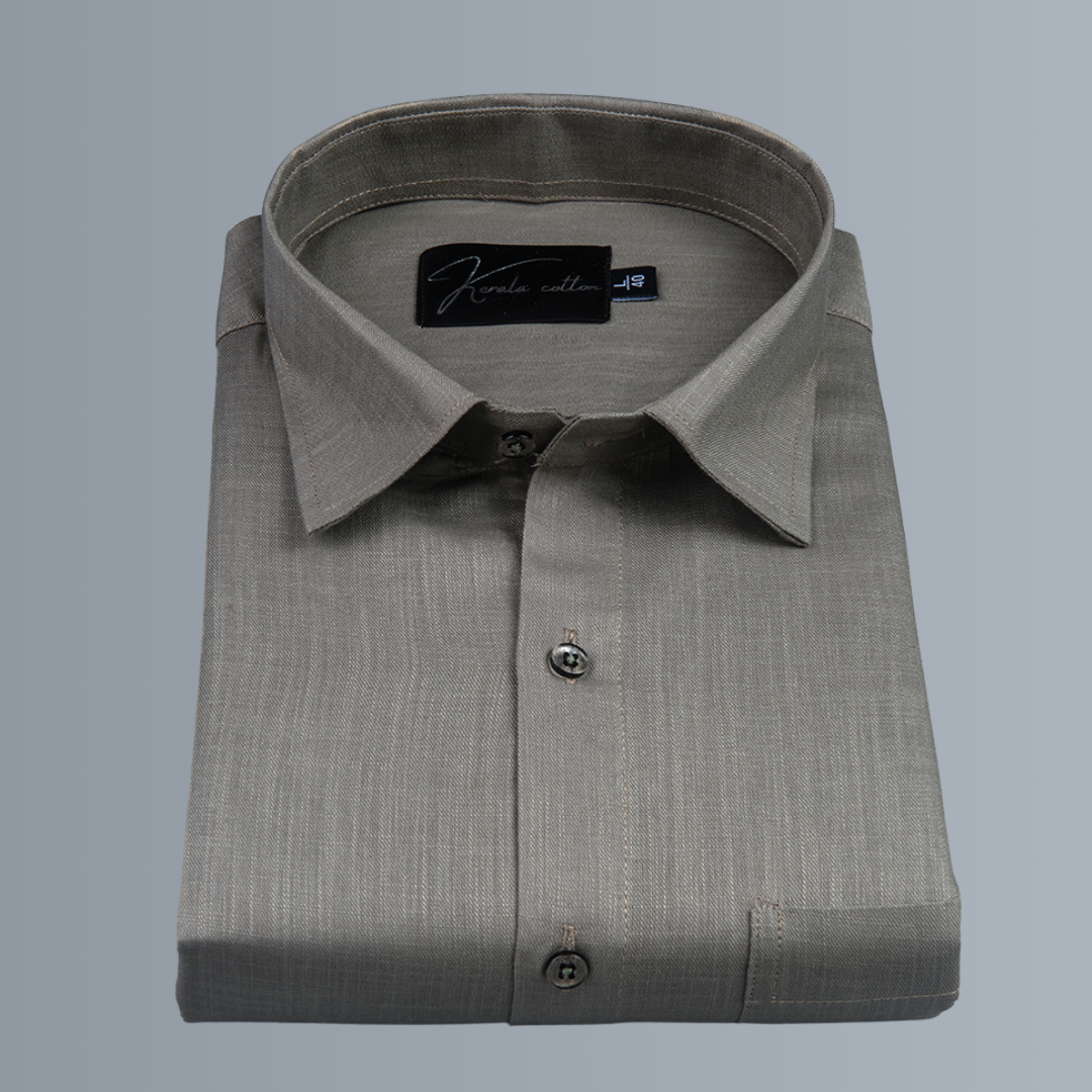 Bristol Linen Steel Grey Colour Shirt For Men
