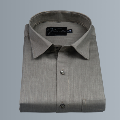 Bristol Linen Steel Grey Colour Shirt For Men