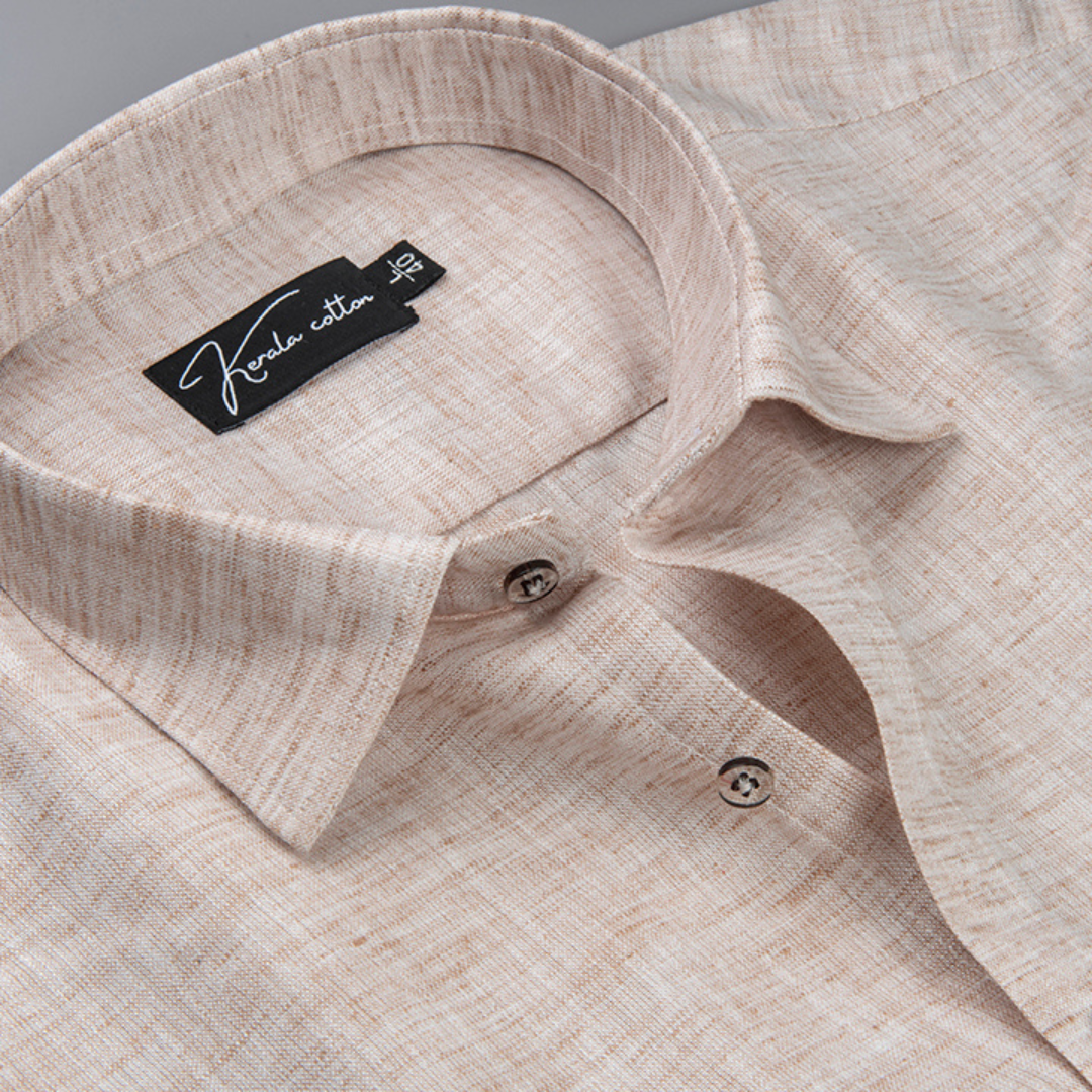 60 Lea Pure Linen Light Marun Colour Shirts for Men