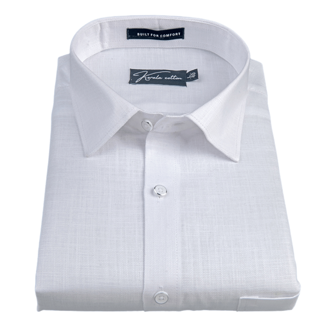 Linen Slub White Shirt For Men