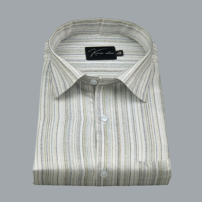 Cord Digital Pista Green Multicolour Lining Shirts for Men