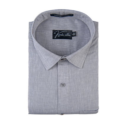 100% Linen  Prime Light Grey Colour Shirts For Men
