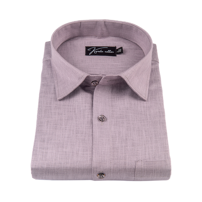 Lavender Colour Blended Linen Shirts for Men