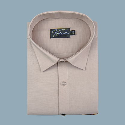 Light Peach Lining Texture Cotton Shirts for Men