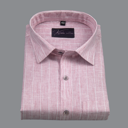 Euro Linen Pink with White Lining Shirts for Men