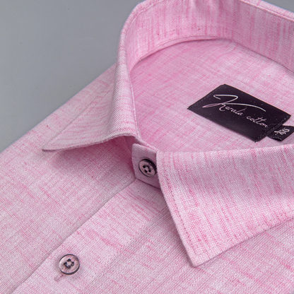 Linen Pink Colour Cotton Shirts