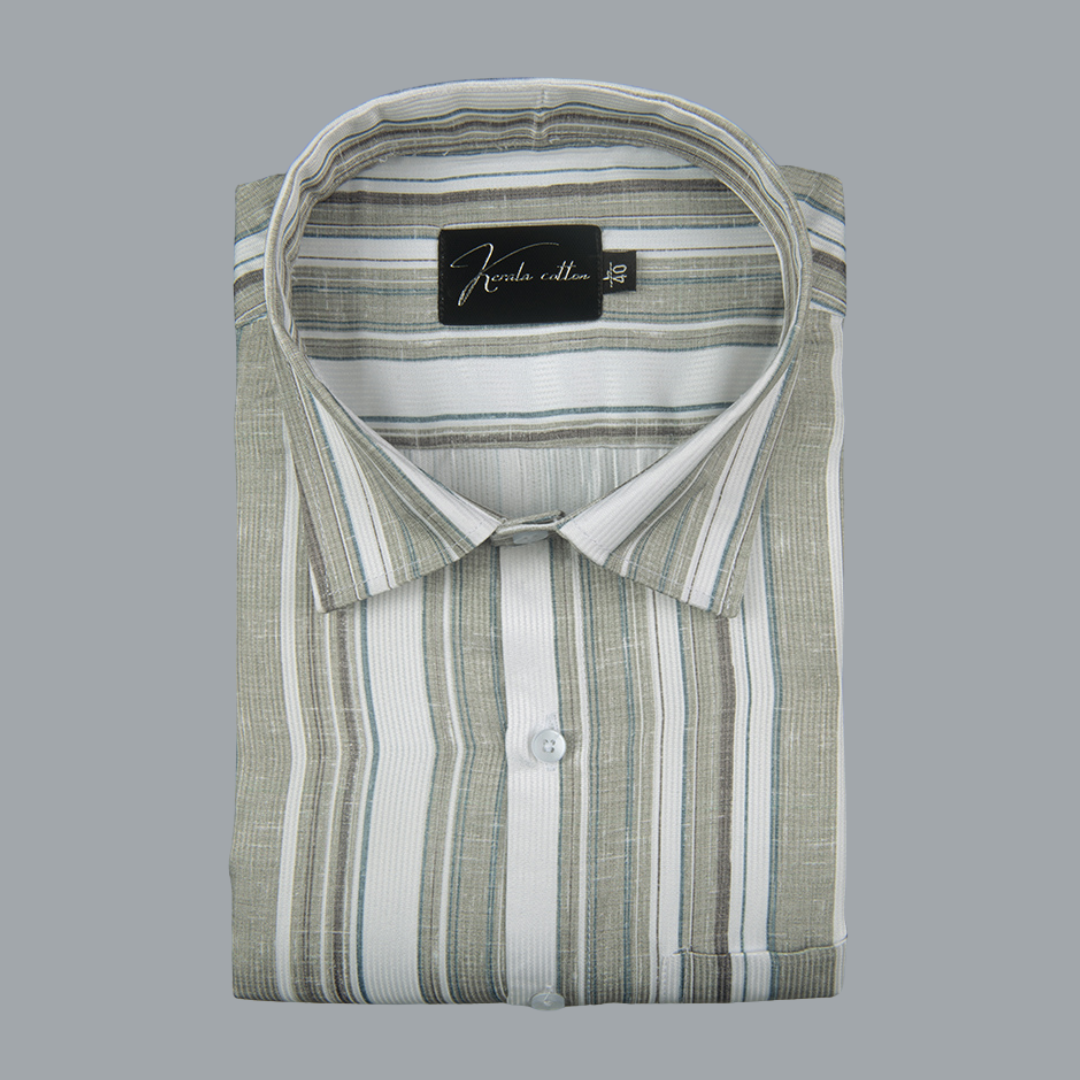 Cord Digital Pista White Patta Print Shirts for Men