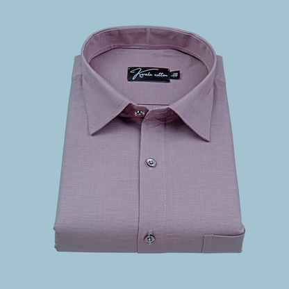 Lavender Colour Lining Texture Cotton Shirts for Men