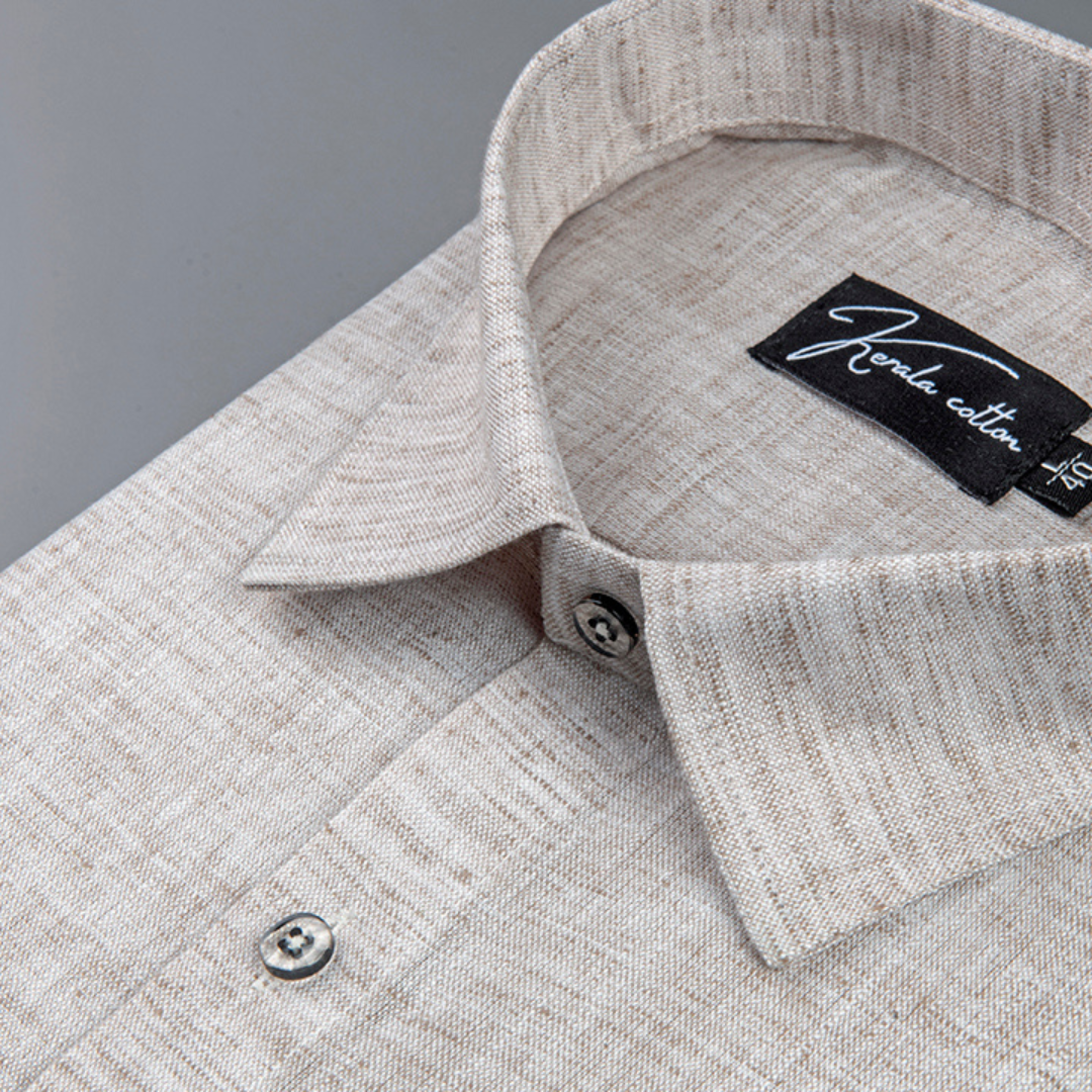 60 Lea Pure Linen Light Coffee Colour Shirts for Men
