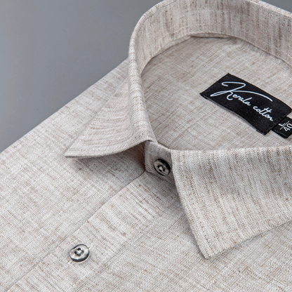 60 Lea Pure Linen Light Coffee Colour Shirts for Men