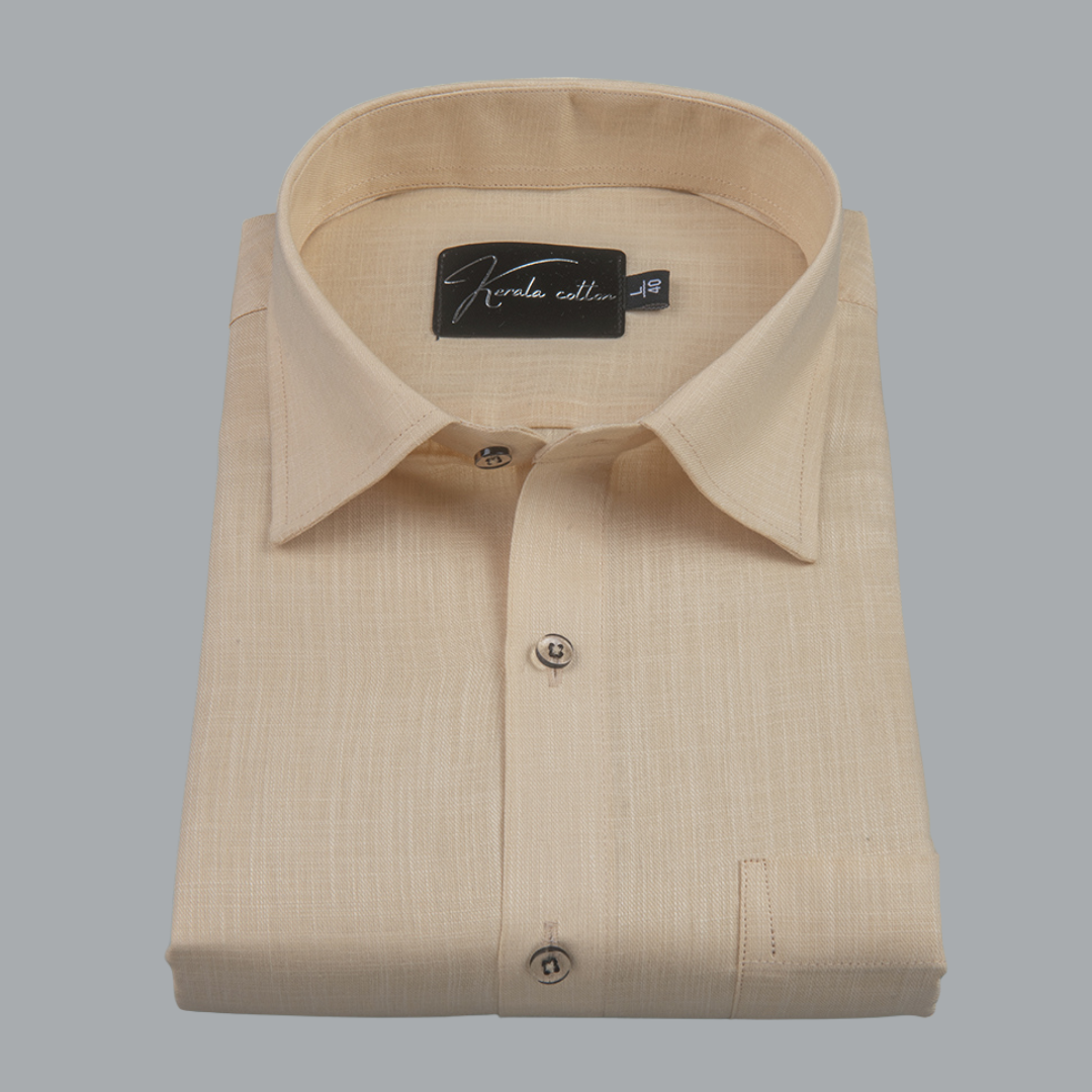 Bristol Linen Butter Colour Shirts For Men