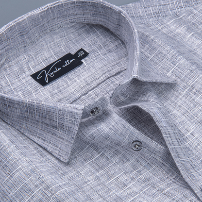 Linen khadi Light Gray Colour Shirts For Men