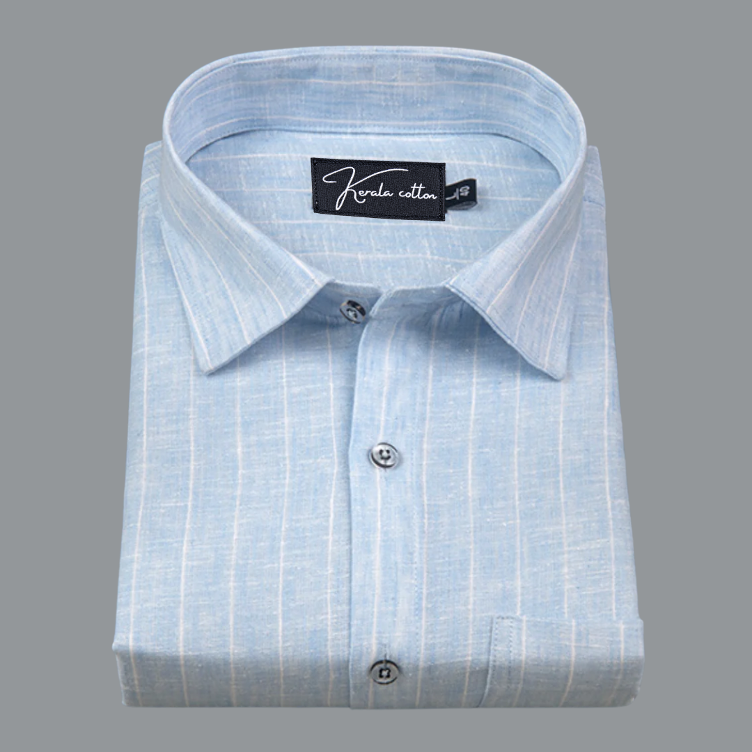 Euro Linen Sky Blue with Lining Shirts for Men