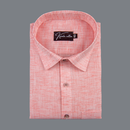 60 Lea Pure Linen Light Peach Colour Shirts for Men
