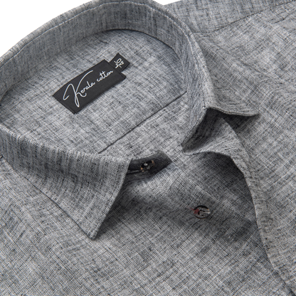 Gray Colour Dual Tone Cotton Shirts for Men