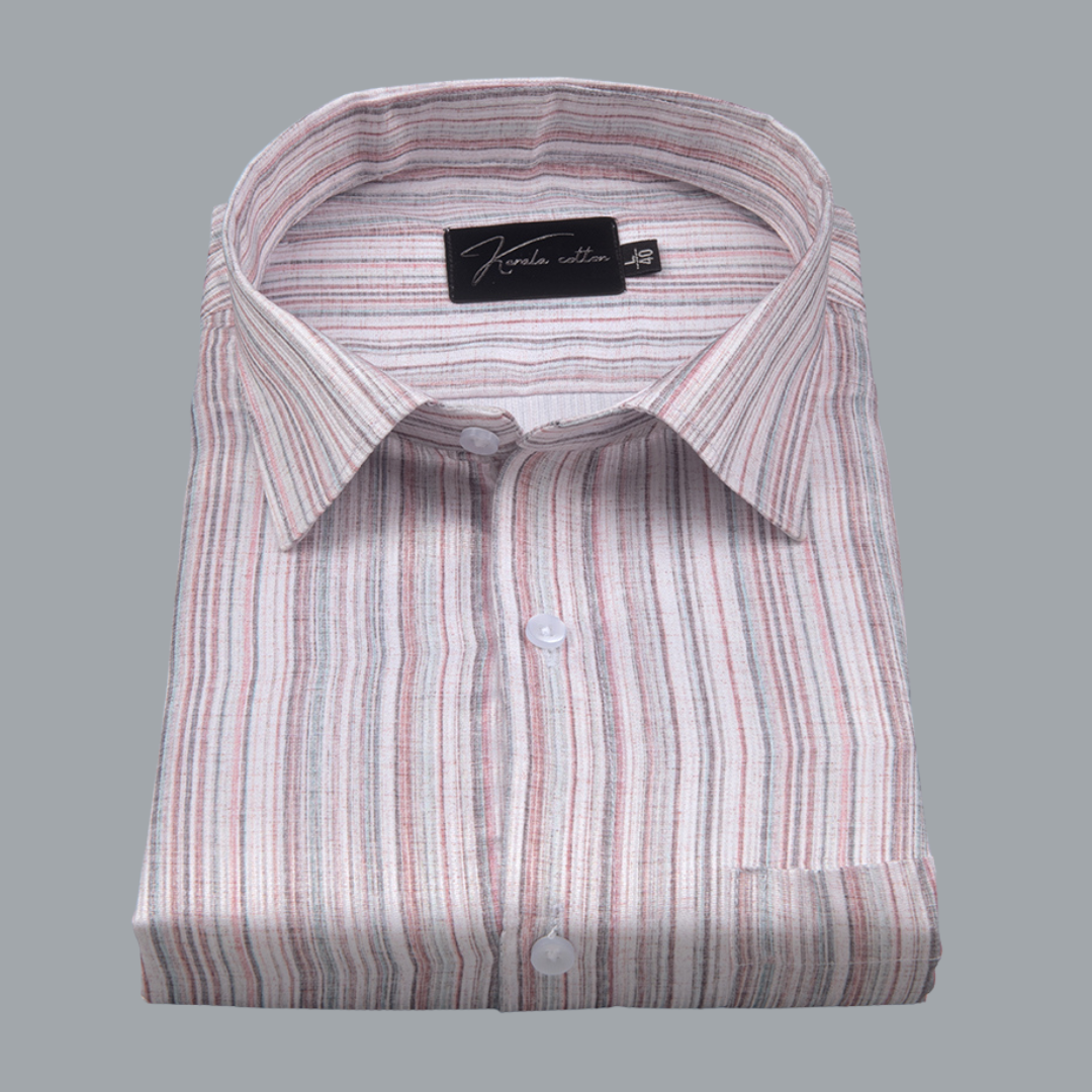 Cord Digital Pink Multicolour Lining Shirts for Men