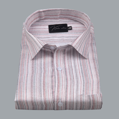 Cord Digital Pink Multicolour Lining Shirts for Men