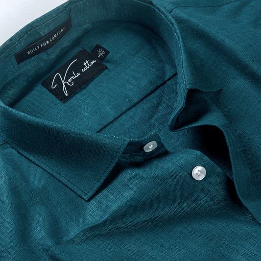 Rama Green Colour Linen Cotton Shirt for men