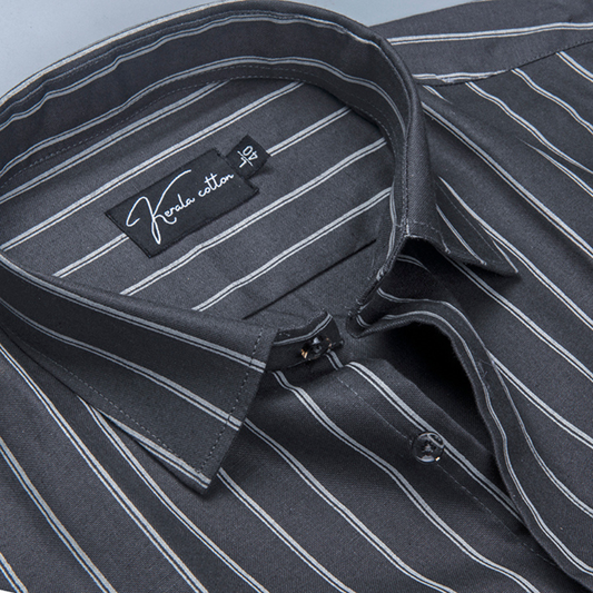 Nove Black With Gray Linning Shirts for Men