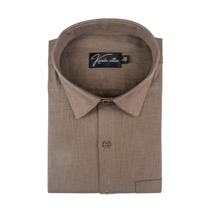 Brown Colour Blended Linen Shirts for Men