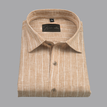 Euro Linen Golden Fone with White Lining Shirts for Men