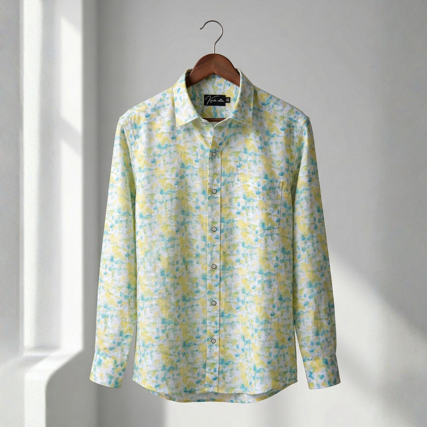 New Italian Linen Lemon with Rama Print Shirts for Men