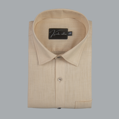 Bristol Linen Butter Colour Shirts For Men
