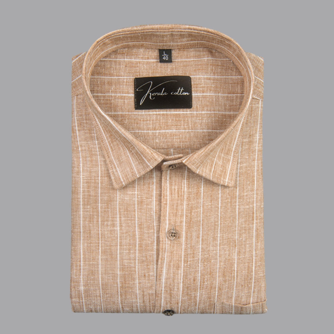 Euro Linen Golden Fone with White Lining Shirts for Men