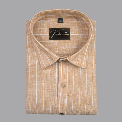 Euro Linen Golden Fone with White Lining Shirts for Men