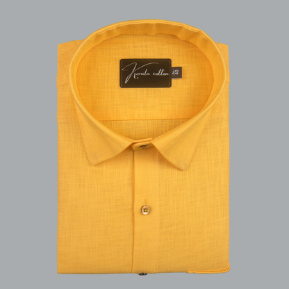Bristol Linen Dark Yellow Colour Shirts For Men