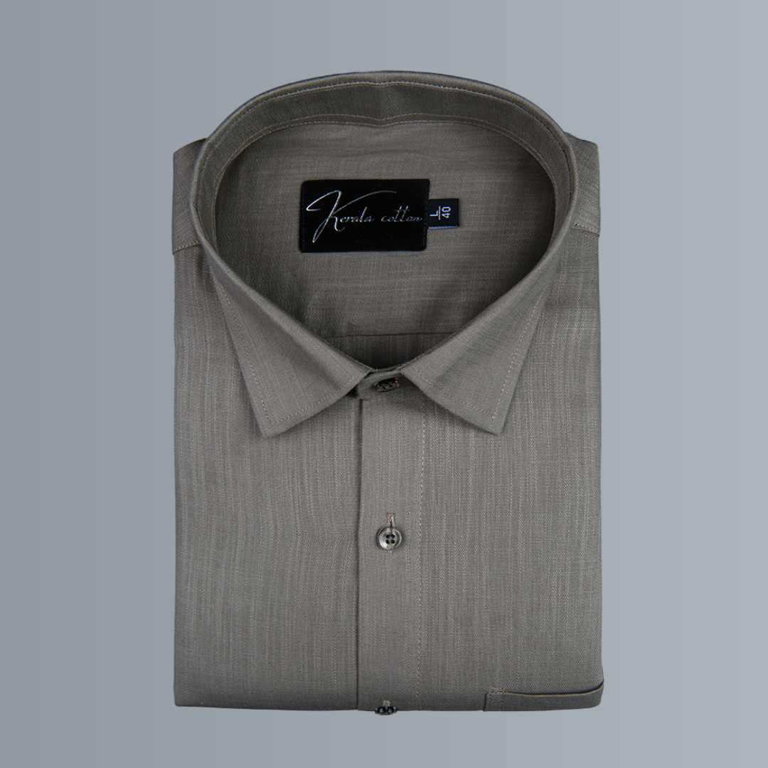 Bristol Linen Steel Grey Colour Shirt For Men