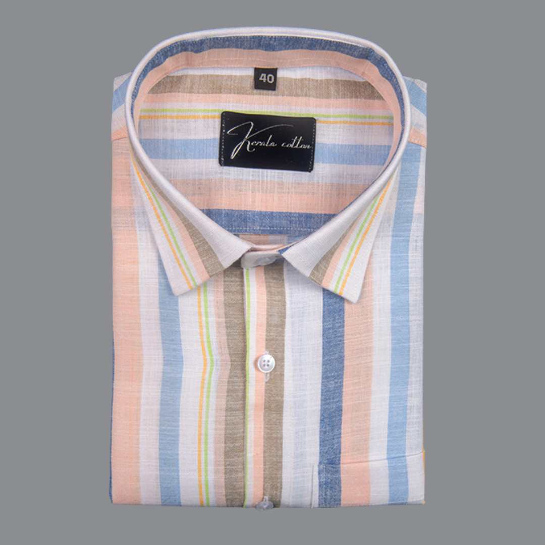 Oxford Multiple Orange Blue Colour Shirts for Men